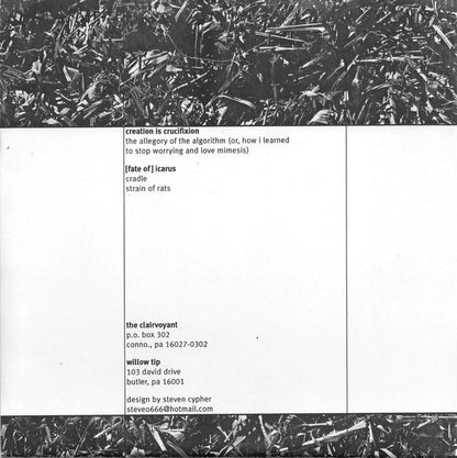 Creation Is Crucifixion / [Fate Of] Icarus* : Creation Is Crucifixion / [Fate Of] Icarus (7")