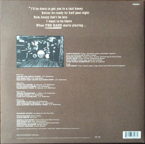 The Band : The Band  (2x12", Album, RE, RM, 50t)