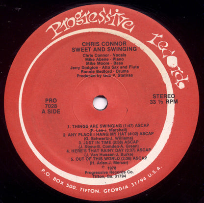 Chris Connor : Sweet And Swinging (LP)