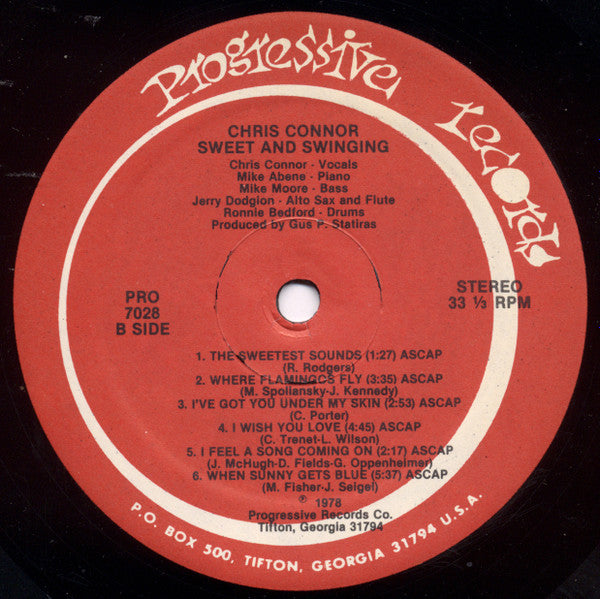 Chris Connor : Sweet And Swinging (LP)
