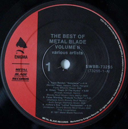 Various : The Best Of Metal Blade Volume 2 (2xLP, Comp)