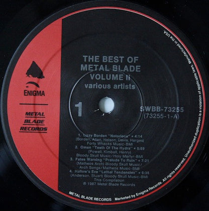 Various : The Best Of Metal Blade Volume 2 (2xLP, Comp)