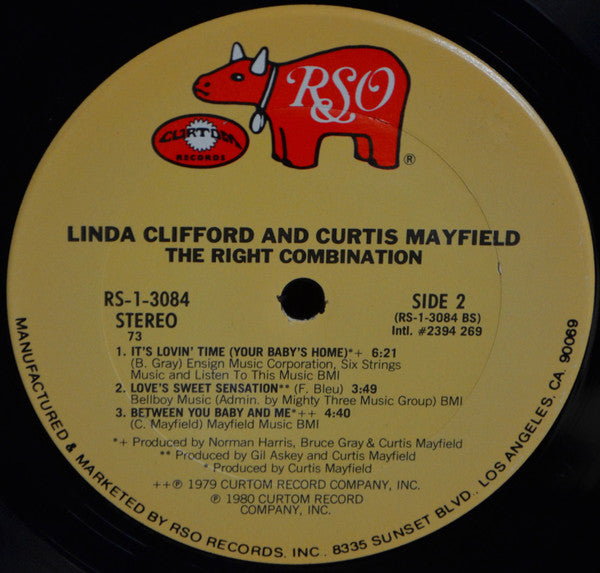 Linda Clifford & Curtis Mayfield : The Right Combination (LP, Album, 73,)