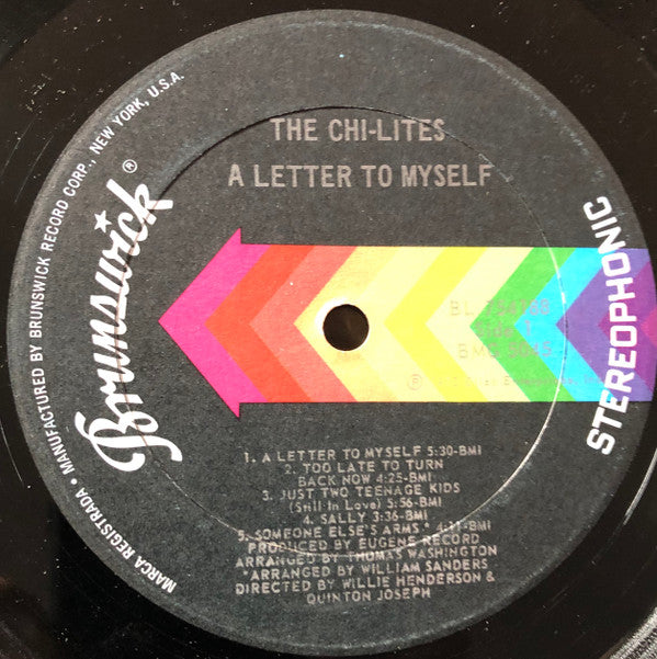The Chi-Lites : A Letter To Myself (LP, Album, Pre)