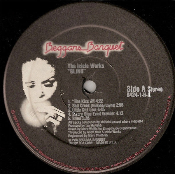 The Icicle Works : Blind (LP, Album, Hau)