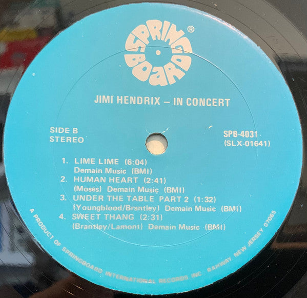 Jimi Hendrix : In Concert (LP, Comp)