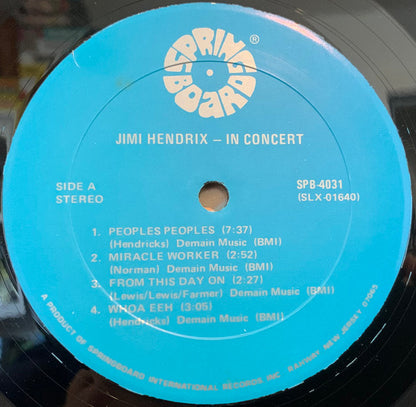 Jimi Hendrix : In Concert (LP, Comp)