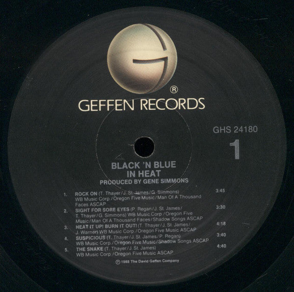 Black 'N Blue : In Heat (LP, Album, All)