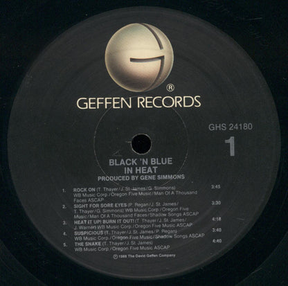 Black 'N Blue : In Heat (LP, Album, All)
