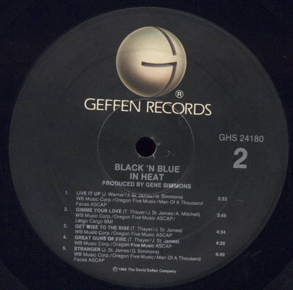 Black 'N Blue : In Heat (LP, Album, All)