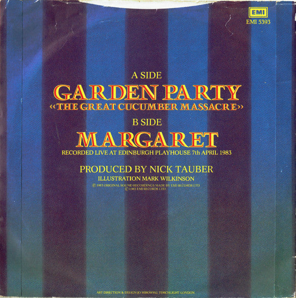 Marillion : Garden Party (The Great Cucumber Massacre) (7", Single)