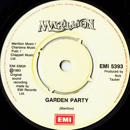 Marillion : Garden Party (The Great Cucumber Massacre) (7", Single)