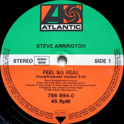 Steve Arrington : Feel So Real (12", Maxi)