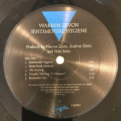Warren Zevon : Sentimental Hygiene (LP, Album, All)