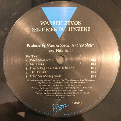 Warren Zevon : Sentimental Hygiene (LP, Album, All)