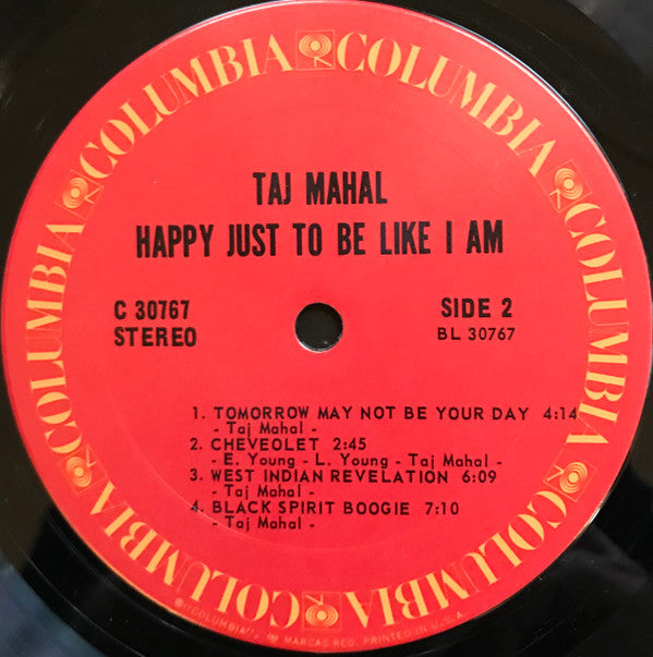 Taj Mahal : Happy Just To Be Like I Am (LP, Album, Pit)
