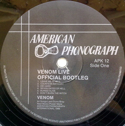 Venom (8) : Live (Official Bootleg) (LP)