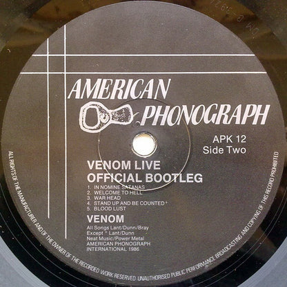 Venom (8) : Live (Official Bootleg) (LP)