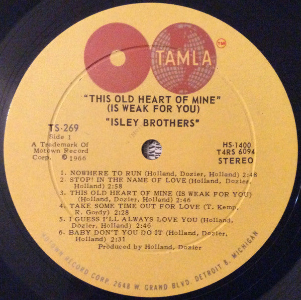 The Isley Brothers : This Old Heart Of Mine (LP, Album, Roc)