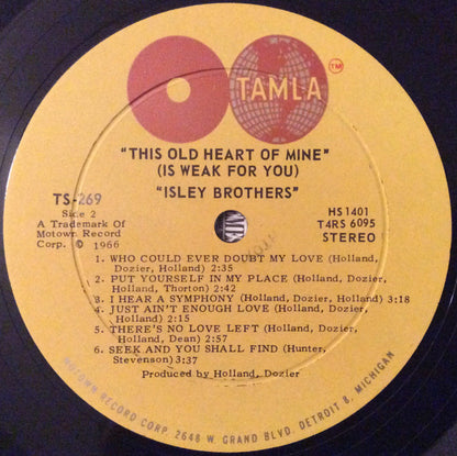 The Isley Brothers : This Old Heart Of Mine (LP, Album, Roc)