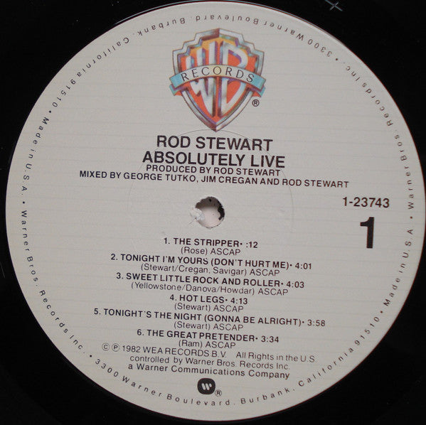 Rod Stewart : Absolutely Live (2xLP, Album, Win)