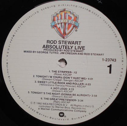 Rod Stewart : Absolutely Live (2xLP, Album, Win)