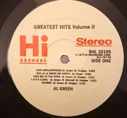 Al Green : Al Green's Greatest Hits Volume II (LP, Comp)