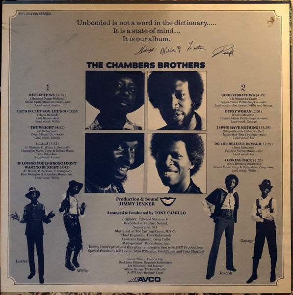 The Chambers Brothers : Unbonded (LP, Album, Son)