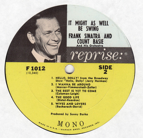 Frank Sinatra • Count Basie And His Orchestra* Arrangements By Quincy Jones : It Might As Well Be Swing (LP, Album, Mono, RE, Pit)