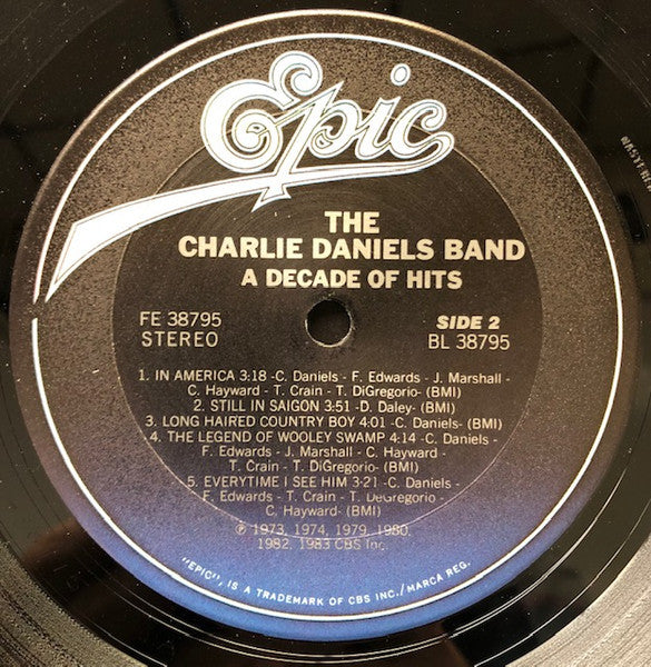 The Charlie Daniels Band : A Decade Of Hits (LP, Album, Comp, Pit)
