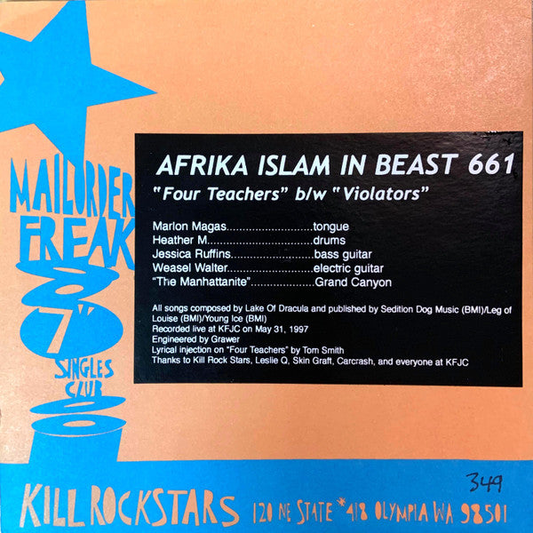 Lake Of Dracula : Afrika Islam In Beast 661 (7", Single, Ltd)