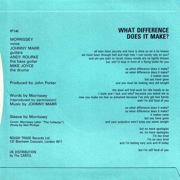 The Smiths : What Difference Does It Make? (7", Single, Mor)