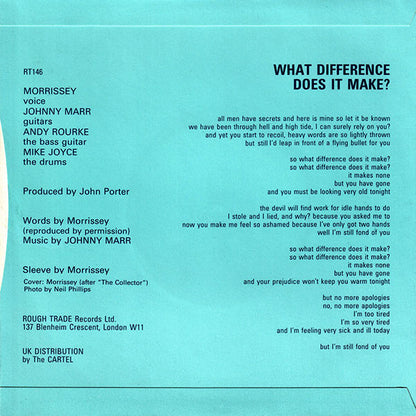 The Smiths : What Difference Does It Make? (7", Single, Mor)