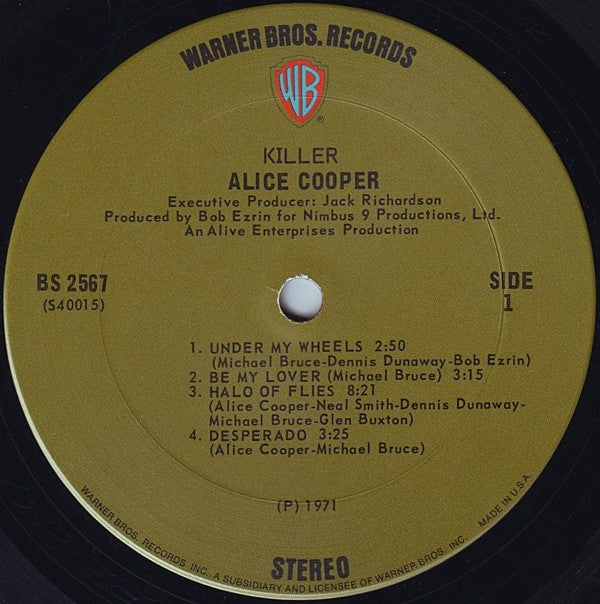 Alice Cooper : Killer (LP, Album, San)