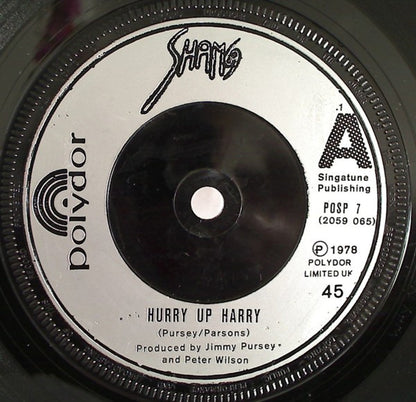 Sham 69 : Hurry Up Harry / No Entry (7", Single, Ban)