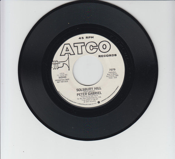 Peter Gabriel : Solsbury Hill (7", Promo, Styrene, MO)