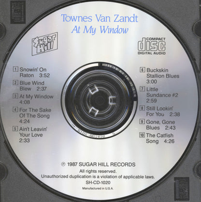 Townes Van Zandt : At My Window (CD, Album)