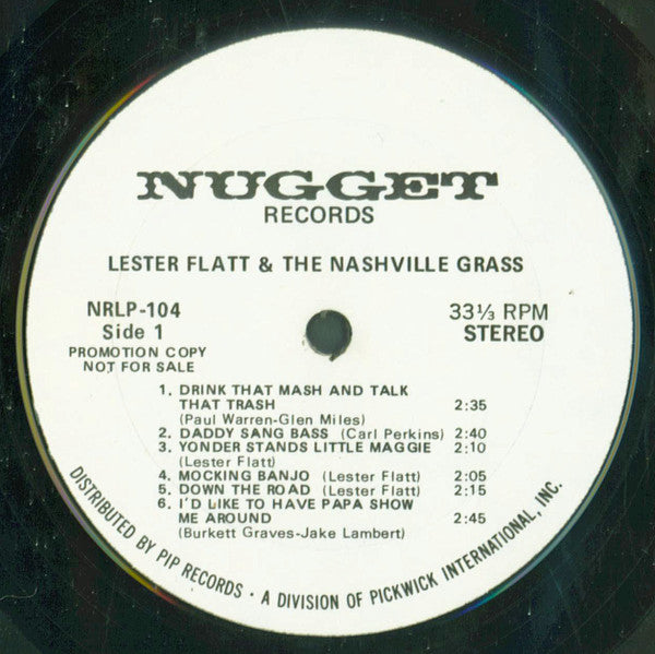 Lester Flatt & The Nashville Grass : The One And Only... (LP, Album, Promo)
