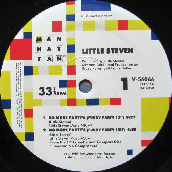 Little Steven : No More Party's (12", Single)