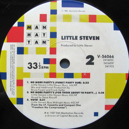 Little Steven : No More Party's (12", Single)