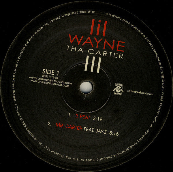 Lil Wayne : Tha Carter III (Vol.1) (2xLP)