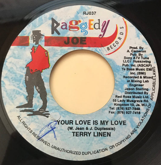 Terry Linen : Your Love Is My Love (7")