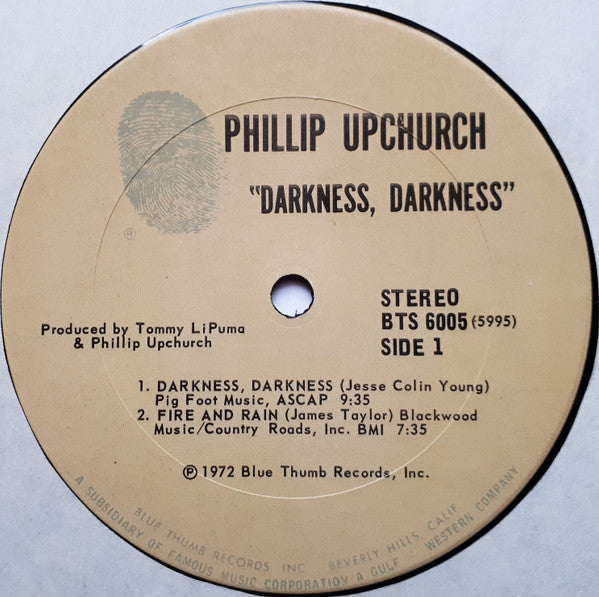 Phillip Upchurch* : Darkness, Darkness (2xLP, Album, Pit)