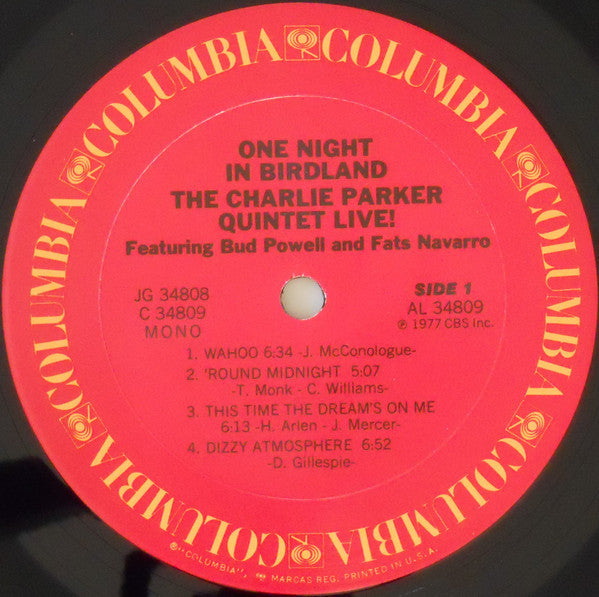 Charlie Parker : One Night In Birdland (2xLP, Album, Pit)