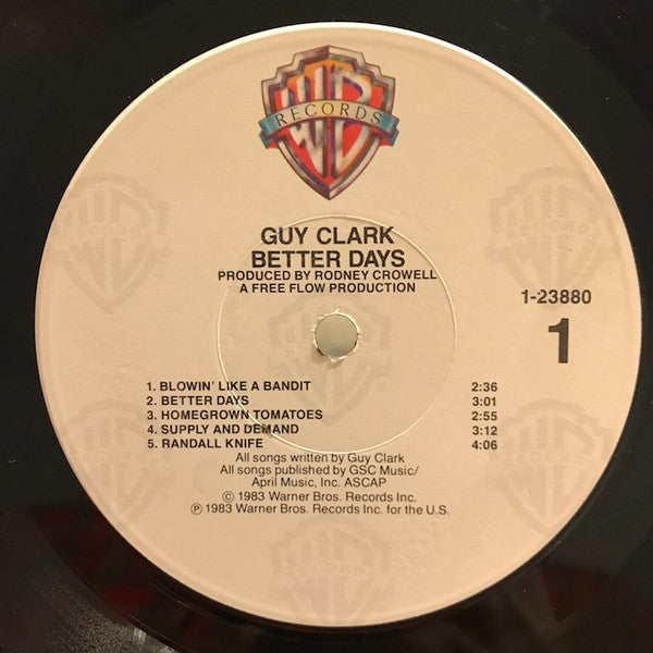 Guy Clark : Better Days (LP, Album, Win)