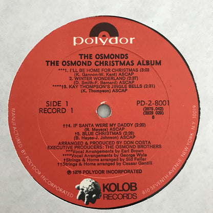 The Osmonds : Christmas Album (2xLP, Album, All)