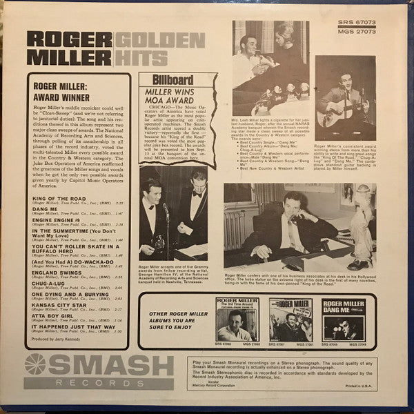 Roger Miller : Golden Hits (LP, Comp, Pit)