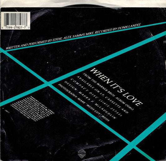 Van Halen : When It's Love (7", Single)
