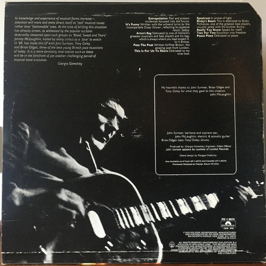 John McLaughlin : Extrapolation (LP, Album, RE)