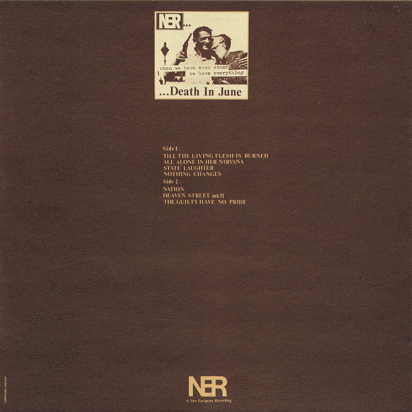 Death In June : The Guilty Have No Pride (LP, MiniAlbum, RP, Mat)